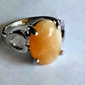 WATER TOURMALINE POLISHED  CABECHON  NEW STAINLESS STEEL SILVER FOREVER WEAR SIZ